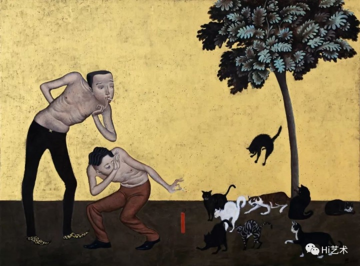 《点炮》 60×80cm 木板坦培拉 2016
《点炮》 60×80cm 木板坦培拉 2016