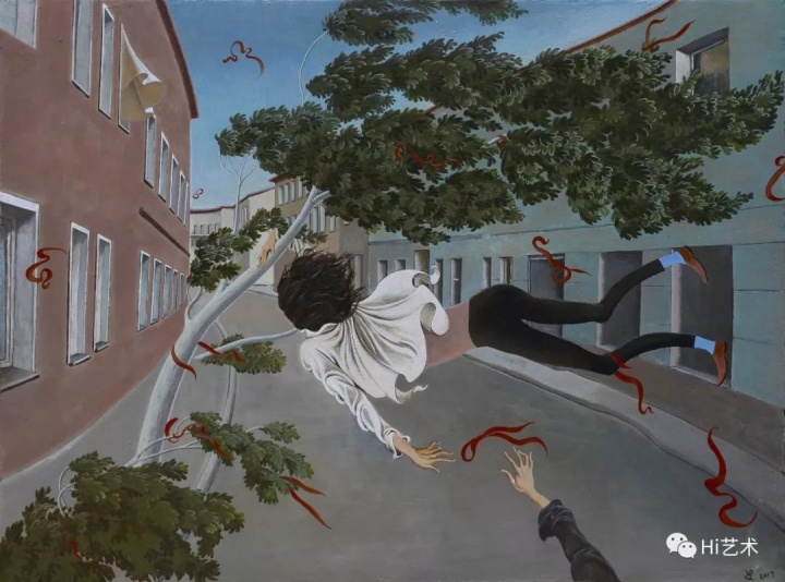 《飘扬》 60×80cm 木板坦培拉 2017
《飘扬》 60×80cm 木板坦培拉 2017