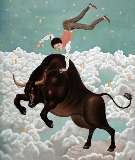 《平衡》 130×113cm 木板坦培拉 2016
《平衡》 130×113cm 木板坦培拉 2016