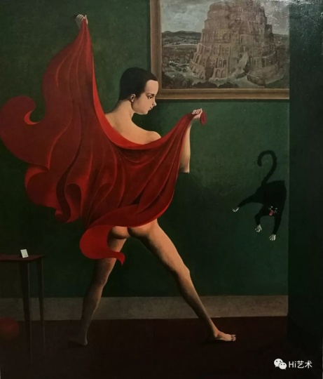 《惊》 74×63cm 木板坦培拉 2018 《惊》 74×63cm 木板坦培拉 2018