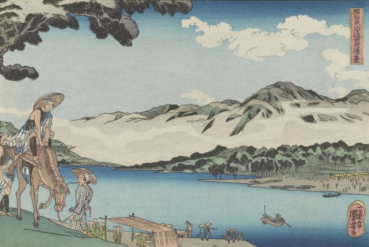 葛饰北斋 《风景》 24×35cm 木版套色 年代不详
葛饰北斋 《风景》 24×35cm 木版套色 年代不详