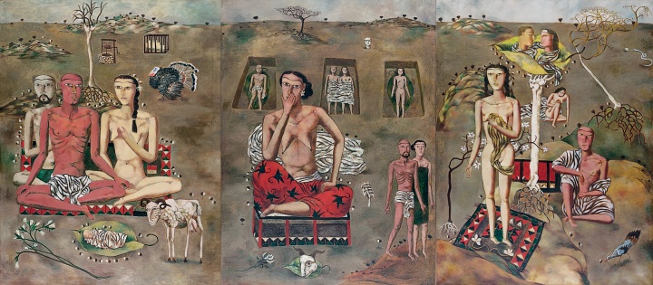 《生生息息之爱》130x100cmx3 三联布面油画 1988
《生生息息之爱》130x100cmx3 三联布面油画 1988