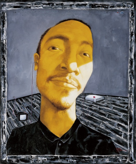 《黄色肖像》108×90cm 布面油画 1993年

