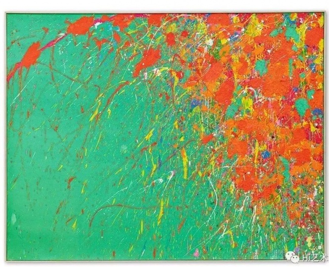 丁雄泉《红艳似火》177.8 x 228.6 cm 亚克力彩画布 1971
丁雄泉《红艳似火》177.8 x 228.6 cm 亚克力彩画布 1971