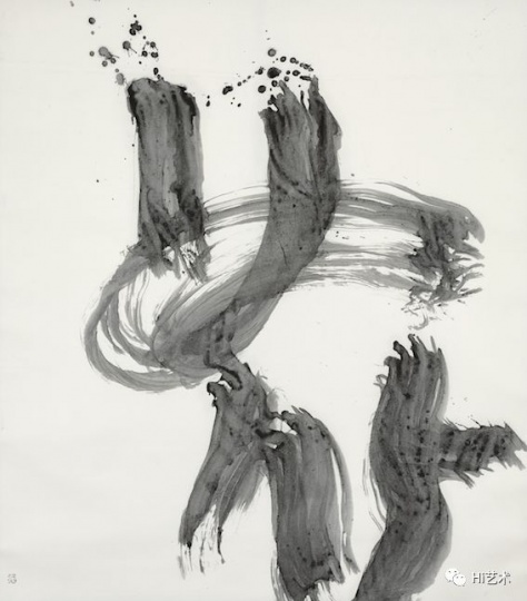 井上有一《花》 164.2x144.8cm 水墨纸本立轴 1968
井上有一《花》 164.2x144.8cm 水墨纸本立轴 1968