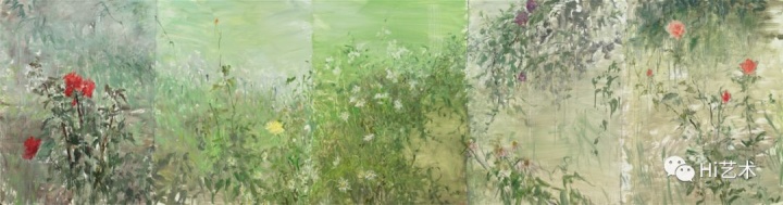 《杂花写生卷》 布面油画 80cmx300cm
《杂花写生卷》 布面油画 80cmx300cm