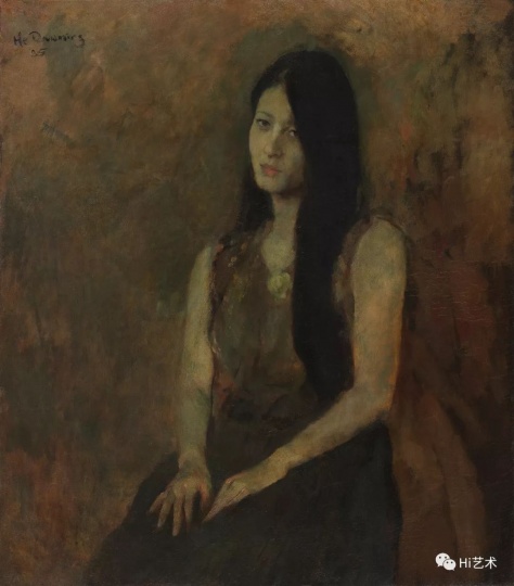 《唐蕾肖像》 78.7x69cm 布面油画 1985
《唐蕾肖像》 78.7x69cm 布面油画 1985