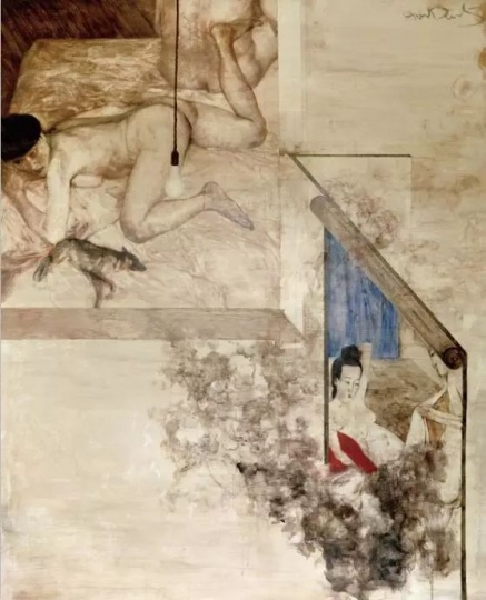 《后窗二》 160x130cm 布面油画 1997
《后窗二》 160x130cm 布面油画 1997
