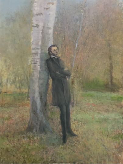 《普希金.自由》 200×150cm 布面油画 2017
《普希金.自由》 200×150cm 布面油画 2017