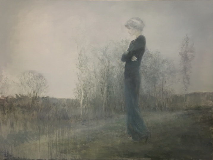 《阿赫马托娃.忧伤》150×200cm 布面油画 2016
《阿赫马托娃.忧伤》150×200cm 布面油画 2016