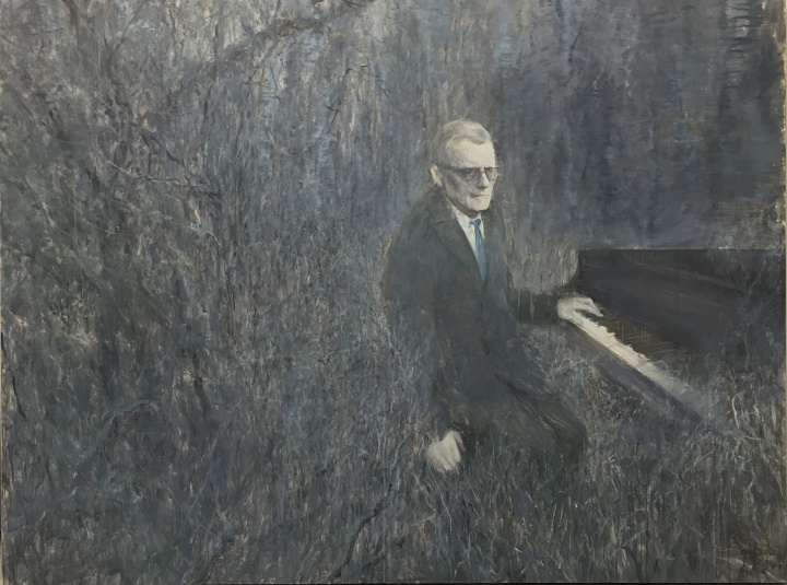 《肖斯塔科维奇.等待》150×200cm 布面油画 2016
《肖斯塔科维奇.等待》150×200cm 布面油画 2016