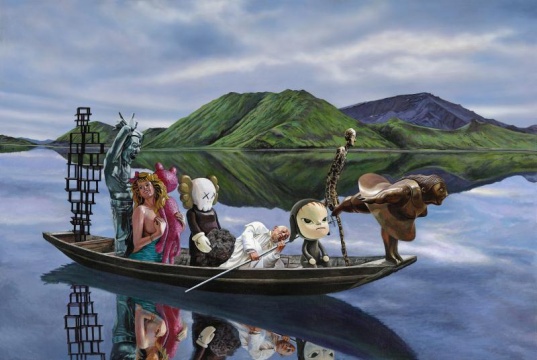 “他们+” 《八仙过海》 80x120cm 布面丙烯 2018
“他们+” 《八仙过海》 80x120cm 布面丙烯 2018