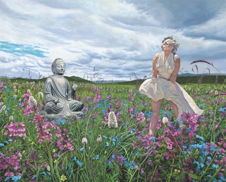 “他们+” 《拈花微笑》 150x120cm 布面丙烯 2018
“他们+” 《拈花微笑》 150x120cm 布面丙烯 2018