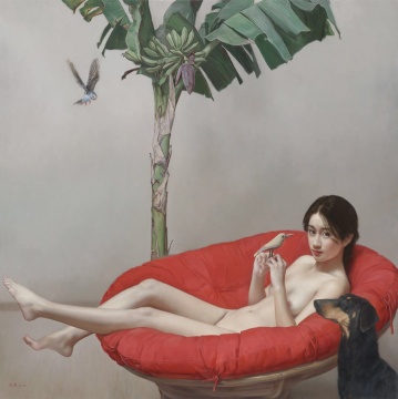 李贵君《万物有灵》160x160 布面油画 2018
李贵君《万物有灵》160x160 布面油画 2018