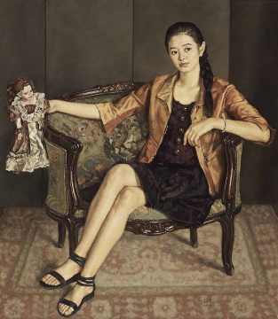 杨飞云《青岛女孩》160x140cm,2013年
杨飞云《青岛女孩》160x140cm,2013年