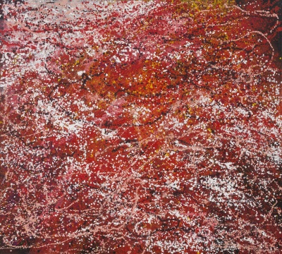 《星际梦想之二》 180×200cm 布面综合材料 2014
《星际梦想之二》 180×200cm 布面综合材料 2014