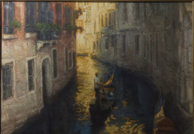 陈逸飞《威尼斯水乡》58×77 cm 布面油画
北京渥德艺术中心
陈逸飞《威尼斯水乡》58×77 cm 布面油画
北京渥德艺术中心