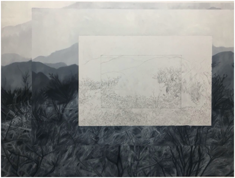何塞•佛罗​ 《在一张匿名绘画中失去表现公尺》 160 x 120cm 布面油画  2018 
