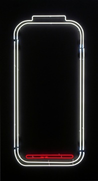 《5%》 布面丙烯、玻璃管霓虹灯 200 x 110 cm 3版＋1AP 2018
