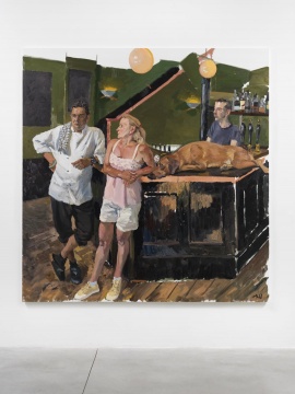 刘小东《Green Pub》布面油画 220 × 225 cm 2013
刘小东《Green Pub》布面油画 220 × 225 cm 2013