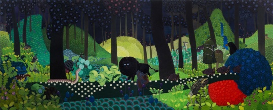 张弓 《感伤的花园》 布面丙烯 140×172cm×2 2018
张弓 《感伤的花园》 布面丙烯 140×172cm×2 2018