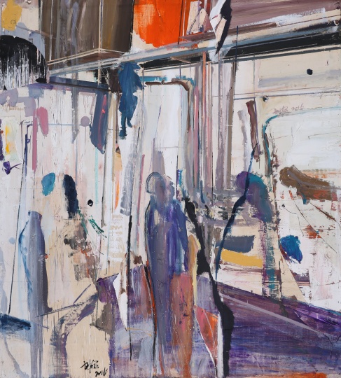 刘超《抽离现场 NO.3》 木板油画 187×207cm 2016
刘超《抽离现场 NO.3》 木板油画 187×207cm 2016