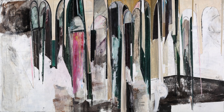 刘超《多重境 NO.1》 200×400cm 布面油画 2015
刘超《多重境 NO.1》 200×400cm 布面油画 2015