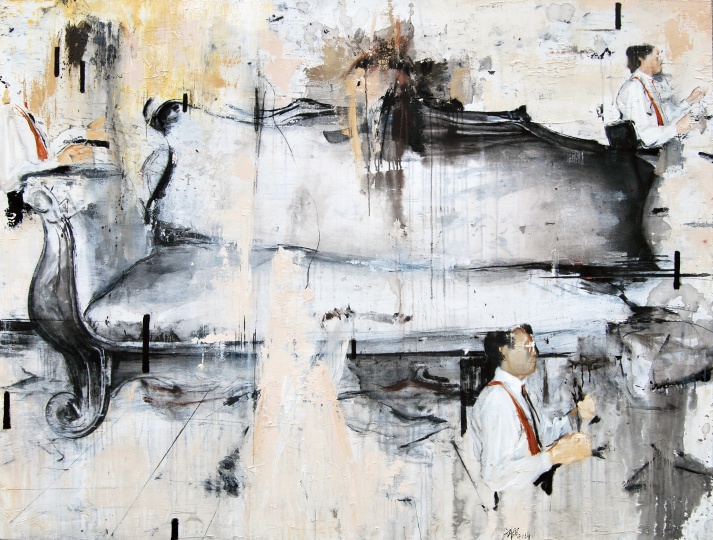 刘超《同行》 150×200cm 布面丙烯  2014
