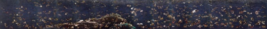 杨诘苍《十一日谈》绢本工笔重彩 裱在画布上 14条屏 每屏225 x 142 cm 2012-2014
杨诘苍《十一日谈》绢本工笔重彩 裱在画布上 14条屏 每屏225 x 142 cm 2012-2014