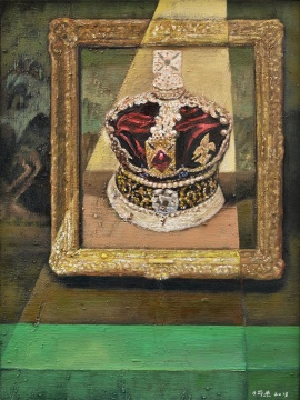 《永痕-献给新蒙娜丽莎的皇冠》 80×60cm布面油画2013年
