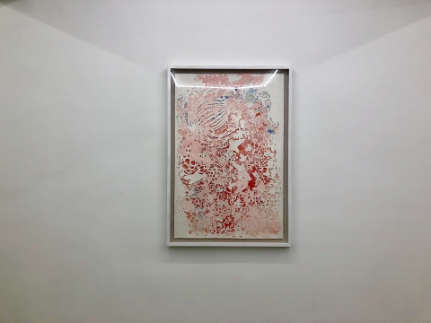 《HR/BA之敬》80×120cm 哈内姆勒纸混合介质 2018 《HR/BA之敬》80×120cm 哈内姆勒纸混合介质 2018