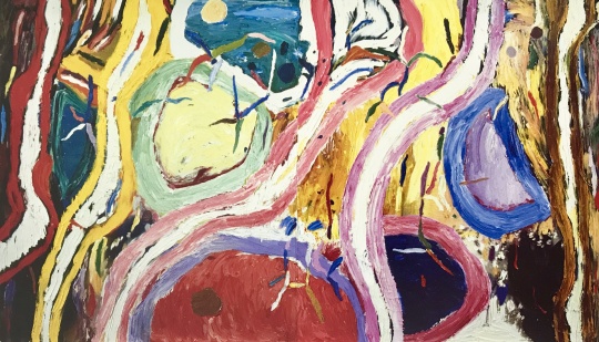 吉莲·艾尔斯《异乡之地》 213.5 x 367 cm 布面油画(双联画) 1998
吉莲·艾尔斯《异乡之地》 213.5 x 367 cm 布面油画(双联画) 1998