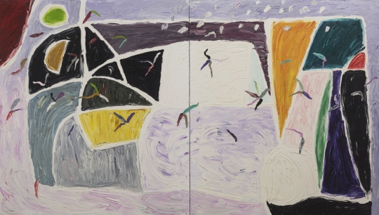 吉莲·艾尔斯《白色之风》  244 x 427cm  布面油画 1998-1999
