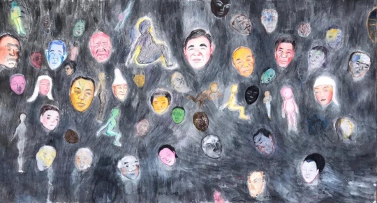 段正渠 《麻黄梁》 纸本水彩、色粉,100×180cm 2018
段正渠 《麻黄梁》 纸本水彩、色粉,100×180cm 2018