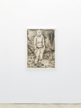 李继开《伫立的人》106×70cm 纸本炭笔 2016
李继开《伫立的人》106×70cm 纸本炭笔 2016