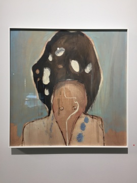 《肖像5》 60×60cm 木板油画 2018