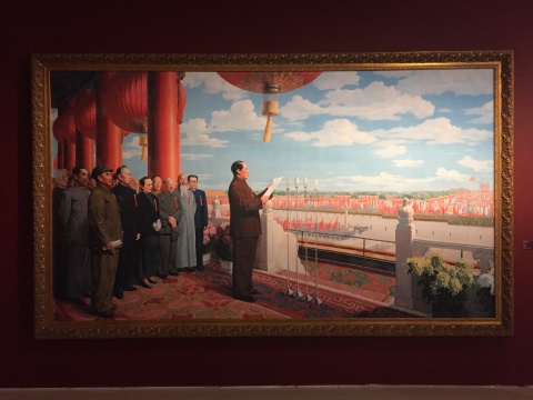 第三工作室创始人董希文绘制的《开国大典》（复制），原作藏于中国国家博物馆
