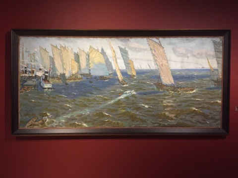 费正 《长江》 120×265cm 布面油画 1962
