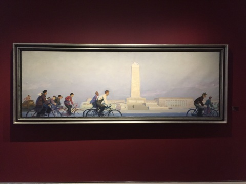 李秀实 《晨》101×301cm 布面油画 1961 中央美术学院美术馆藏
