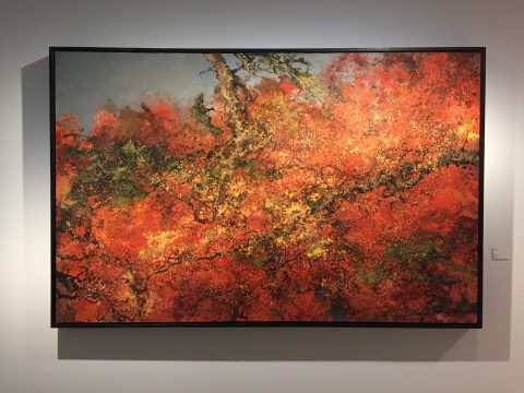 洪凌 《落朱砂》160×250cm 布面油画 2015年
