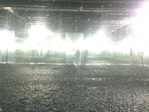 《静电雪》,无限的镜面,快速频闪灯光,从天而降的黑色“雪片”
《静电雪》,无限的镜面,快速频闪灯光,从天而降的黑色“雪片”