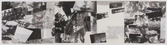 《无题-作品6081-88》宣纸、水墨 拼贴 102x407cm 1988
