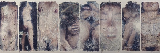《不和谐的册页》100 x 300 cm 布面油画 2017
《不和谐的册页》100 x 300 cm 布面油画 2017
