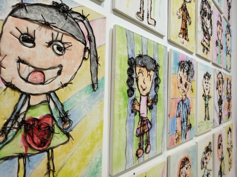 艾松个展“21世纪幼稚园”桥舍画廊展览现场
艾松个展“21世纪幼稚园”桥舍画廊展览现场