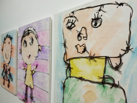 艾松个展“21世纪幼稚园”桥舍画廊展览现场
艾松个展“21世纪幼稚园”桥舍画廊展览现场