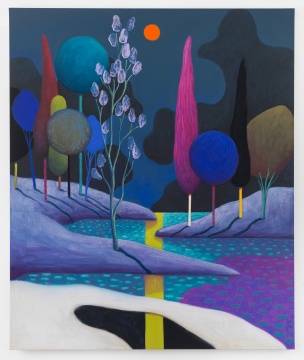 《日落02》 180×150.2×2.5cm 布面色粉 2018

由艺术家、Galerie Gregor Staiger画廊（苏黎世）及The Modern Institute/Toby Webster Ltd（格拉斯哥）惠允
