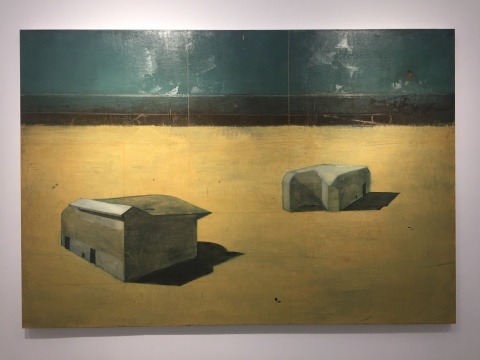 亚历杭德罗 · 坎平斯 《林荫大道-昏沉系列》 178×260cm  布面油画 2018