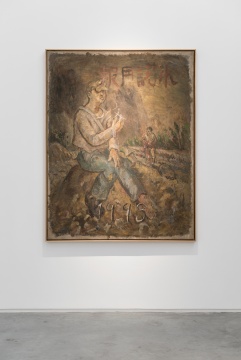 王音《小说月报、坟》180×140cm 布面油画 1993
王音《小说月报、坟》180×140cm 布面油画 1993