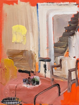 尹朝宇《家居》 40x30cm布面油画、丙烯、拼贴 2018
尹朝宇《家居》 40x30cm布面油画、丙烯、拼贴 2018