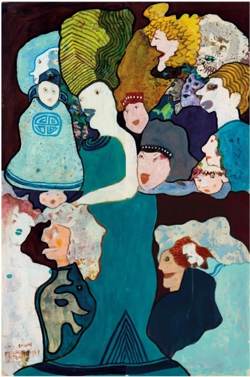 《金玉满堂》152×102cm 纸本丙烯 1969 ©艺术家家族珍藏
《金玉满堂》152×102cm 纸本丙烯 1969 ©艺术家家族珍藏